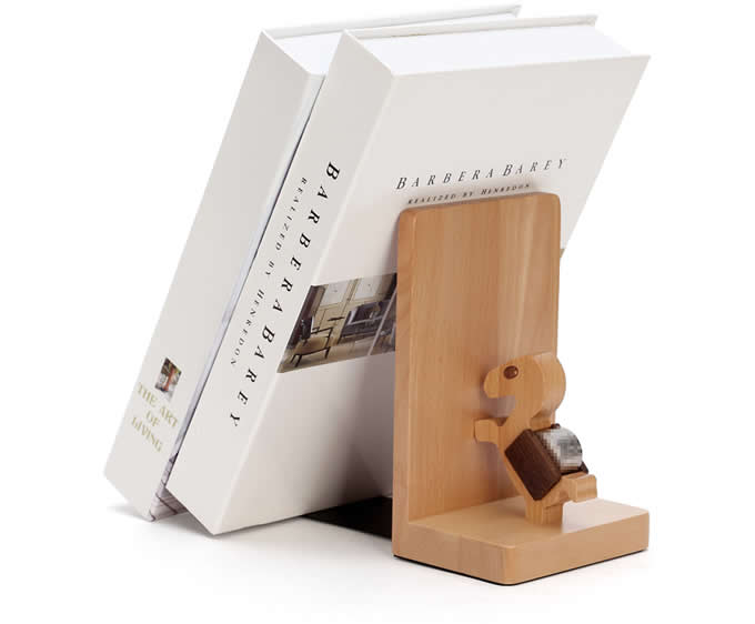   Wooden Horse Bookend with Coins slot  