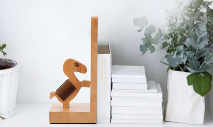   Wooden Horse Bookend with Coins slot  