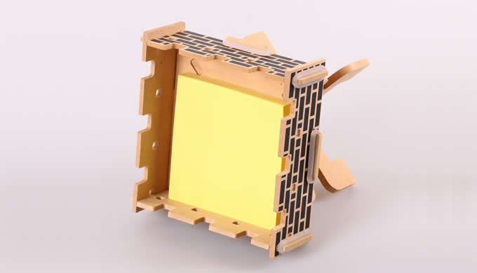 Wooden Memo Pad Note Holder