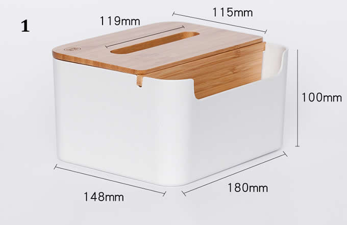  Bamboo Plastic Multi-function Desk Organizer Storage Box