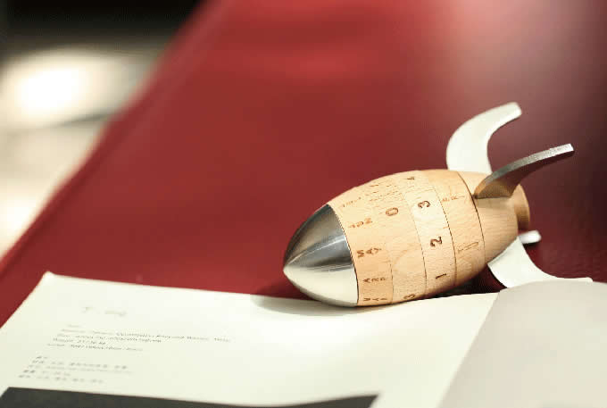 Wooden Rocket Shaped Perpetual Calendar