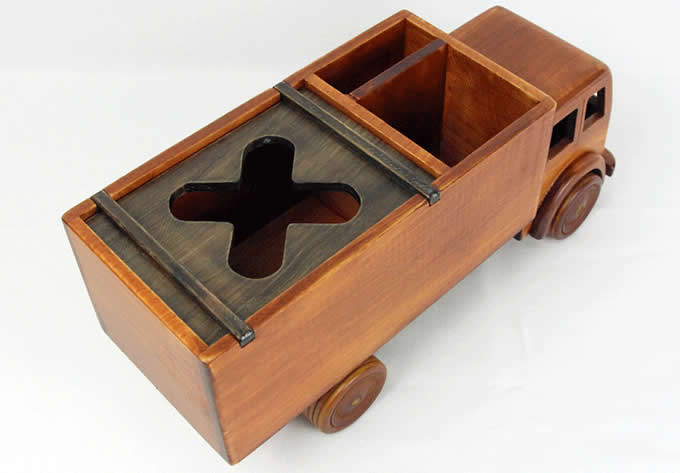    Handmade Wooden Truck Tissue Box  