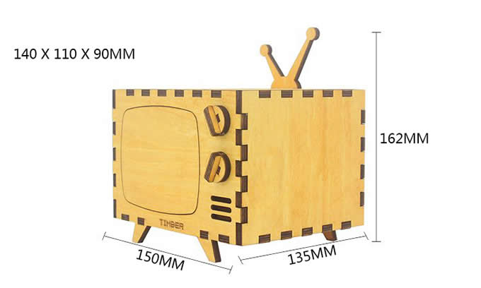  Wooden TV Tissue Box Cover Decorative Tissue Box Holder 