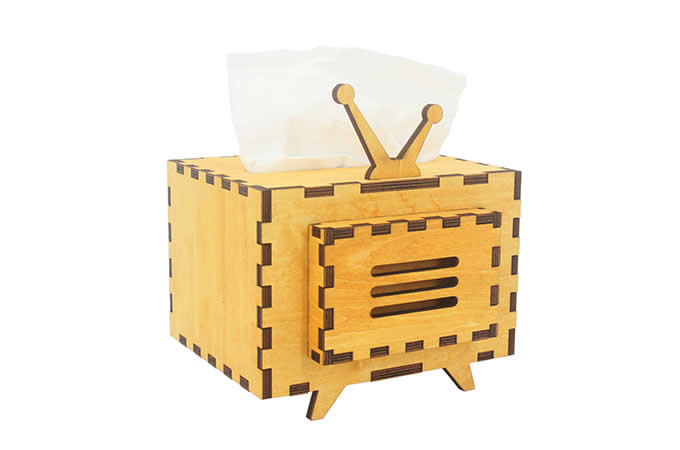  Wooden TV Tissue Box Cover Decorative Tissue Box Holder 