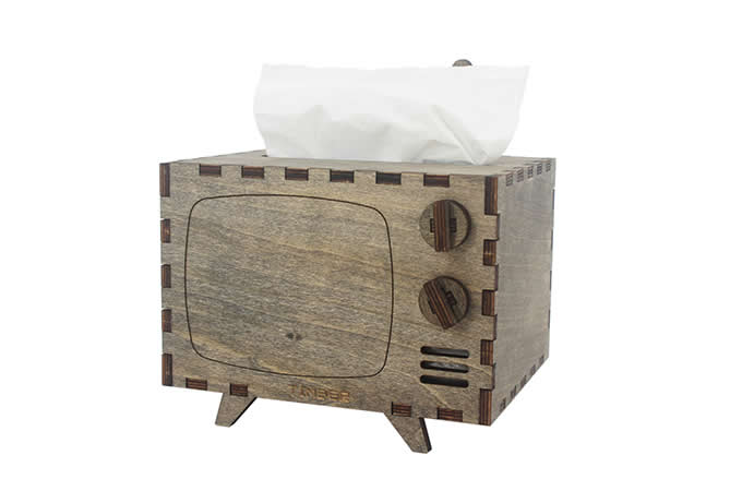  Wooden TV Tissue Box Cover Decorative Tissue Box Holder 