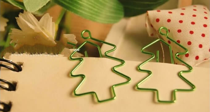  18PCS  Christmas Tree Shaped Paper Clips