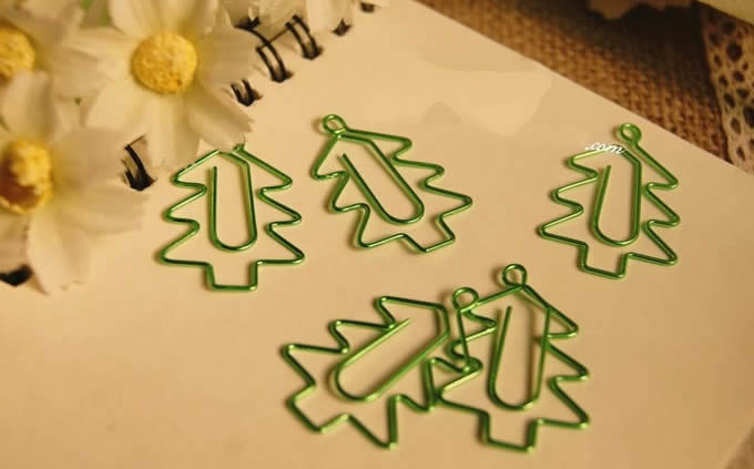  18PCS  Christmas Tree Shaped Paper Clips