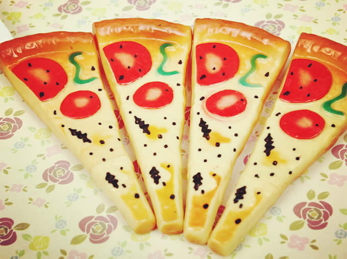 4 Pcs Food Bread Pizza Hot Dogs  Ballpoint Pen