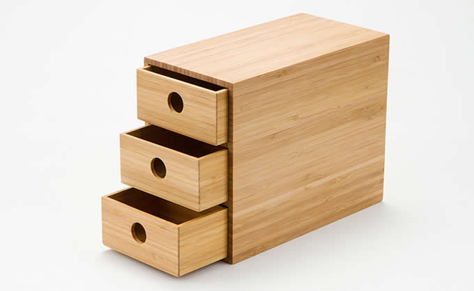   Bamboo Desk Organizer with Drawers