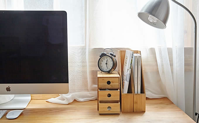   Bamboo Desk Organizer with Drawers