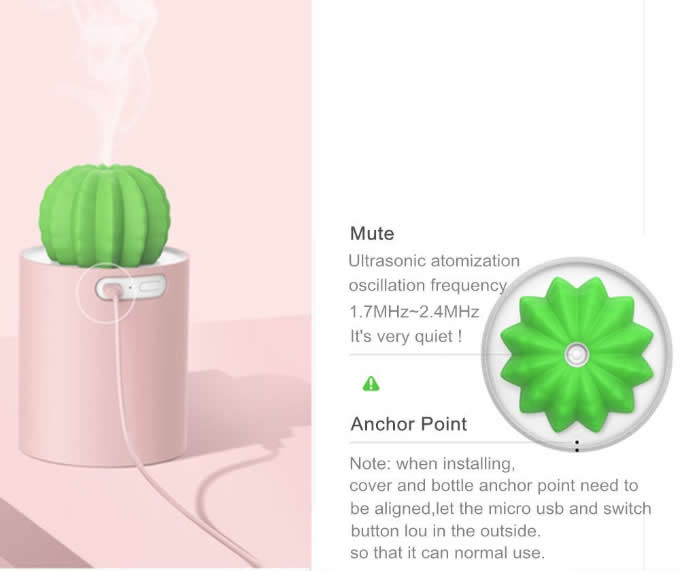  Cactus Shaped Mist Humidifier 