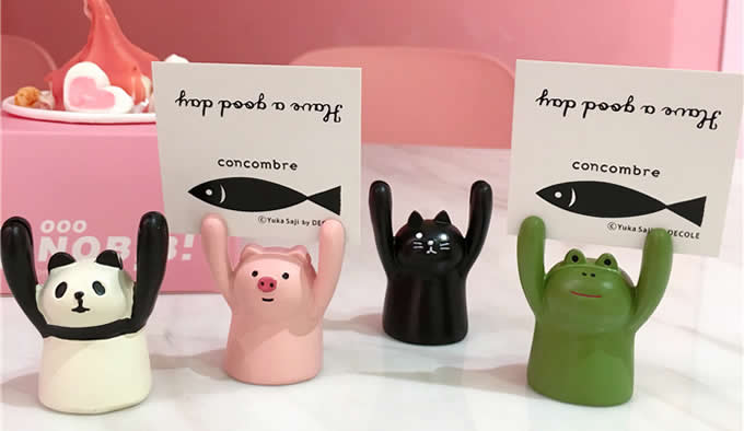  Ceramic Animal Memo Holder Card Paper Photo Note Clip Wedding Place Name Card Holder