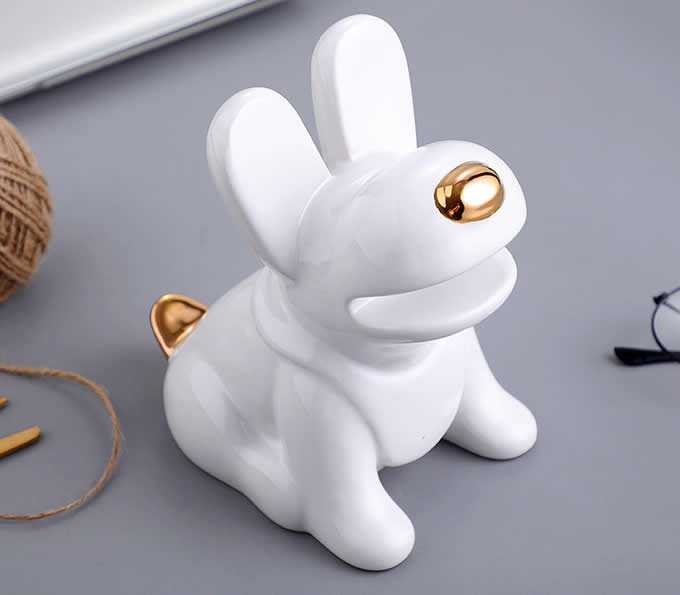 Ceramic   Puppy Desk Phone Stand Dog Shape Smartphone Holder