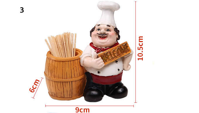  Chef Toothpick Holder Basket 