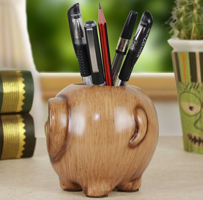  Elephant Shaped Pen Holder