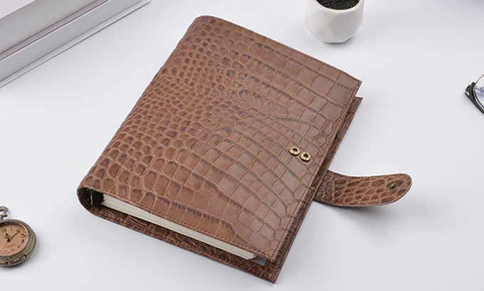 Genuine Leather Organizer Refillable A5 Size Binder Diary Travel Journal Notebook