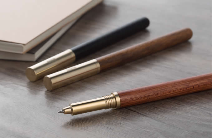 Fine Handcrafted Solid Brass & Wood Roller Ballpoint Pen Signature Gel Ink  For Office Business Gift - Yahoo Shopping