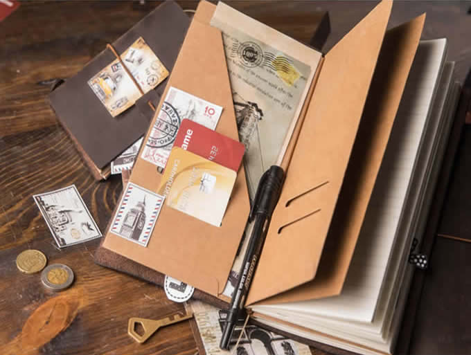  Handmade  Classic Genuine Leather Traveler's Notebook