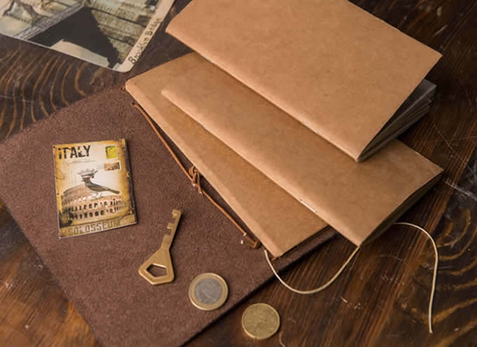  Handmade  Classic Genuine Leather Traveler's Notebook