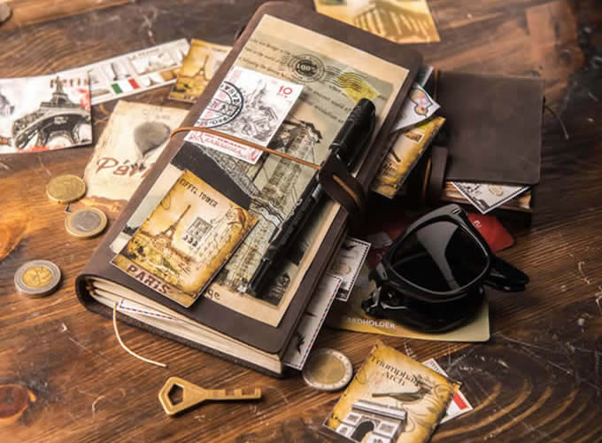  Handmade  Classic Genuine Leather Traveler's Notebook