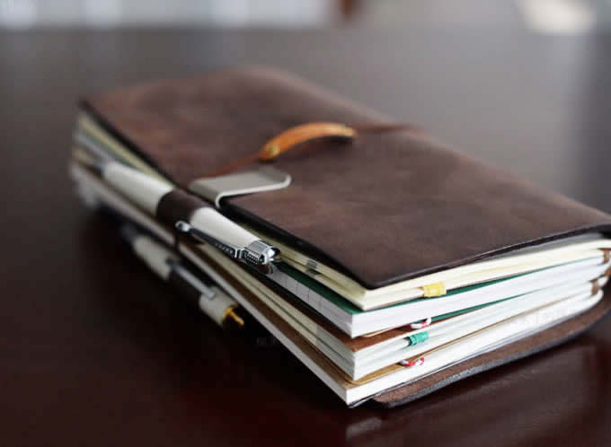  Handmade  Classic Genuine Leather Traveler's Notebook