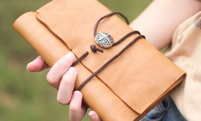  Handmade Genuine Leather Refillable  Binder Diary Travel Journal Notebook