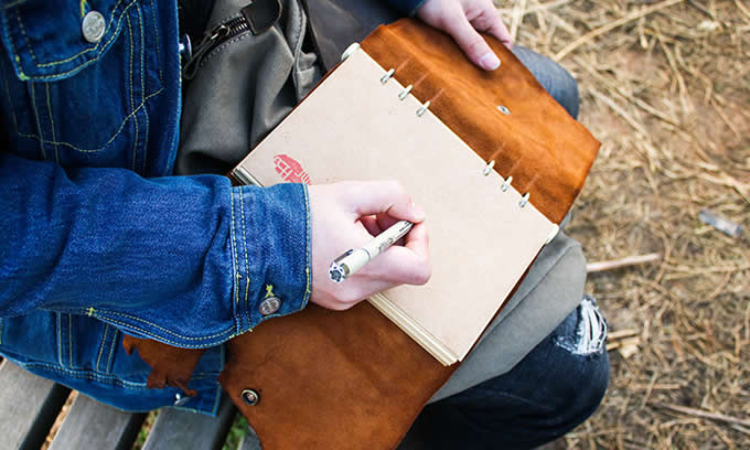  Handmade Retro Genuine Leather Refillable Binder Diary Travel Journal Notebook