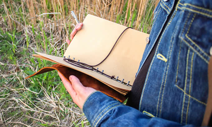  Handmade Retro Genuine Leather Refillable Binder Diary Travel Journal Notebook