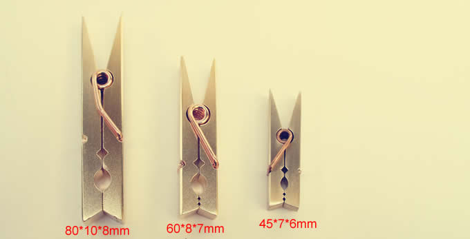  Metallic Brass Clothespins