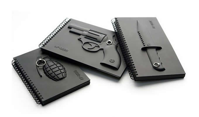 Novel 3D Revolver  Cover Notebook