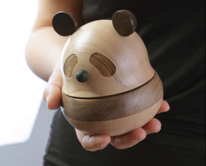  Panda Wooden Music Box