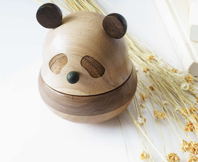  Panda Wooden Music Box
