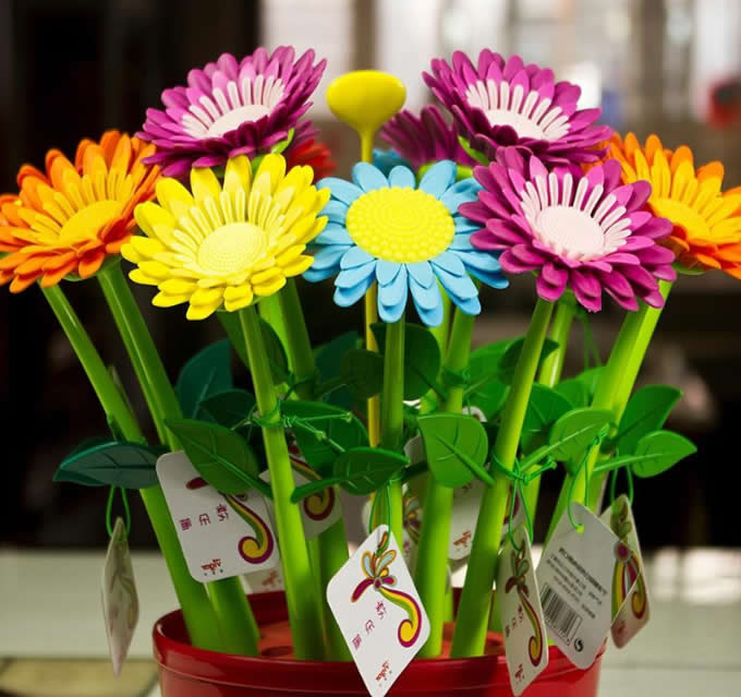  18 Pieces Sunflower Pen in Flower pot