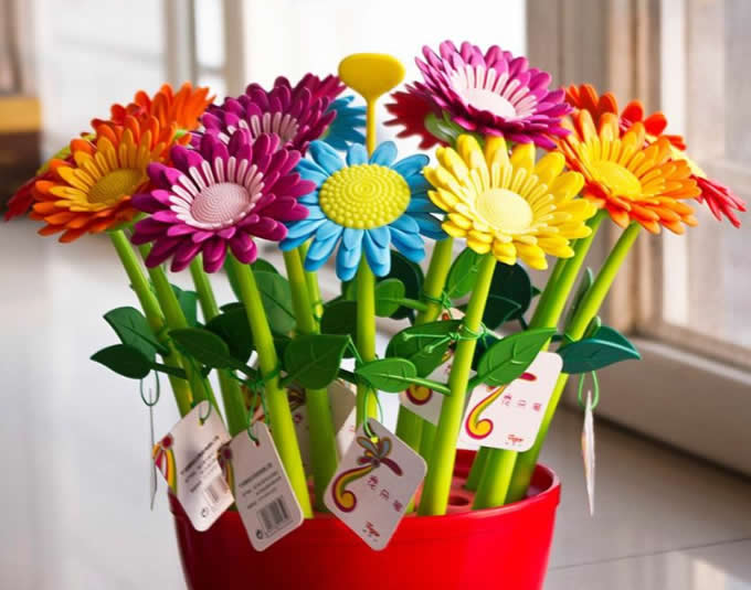  18 Pieces Sunflower Pen in Flower pot