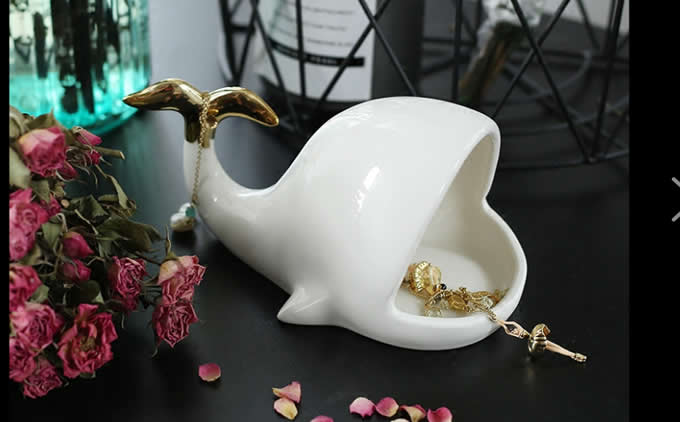  Whale Jewelry Holder Trinket Tray Ring Dish for Earring Bracelet Key Necklace Wedding Gift Home Decor