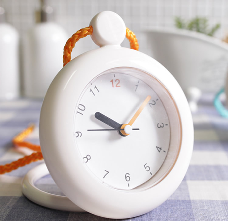 Bathroom Waterproof Clock With Hanging Hook