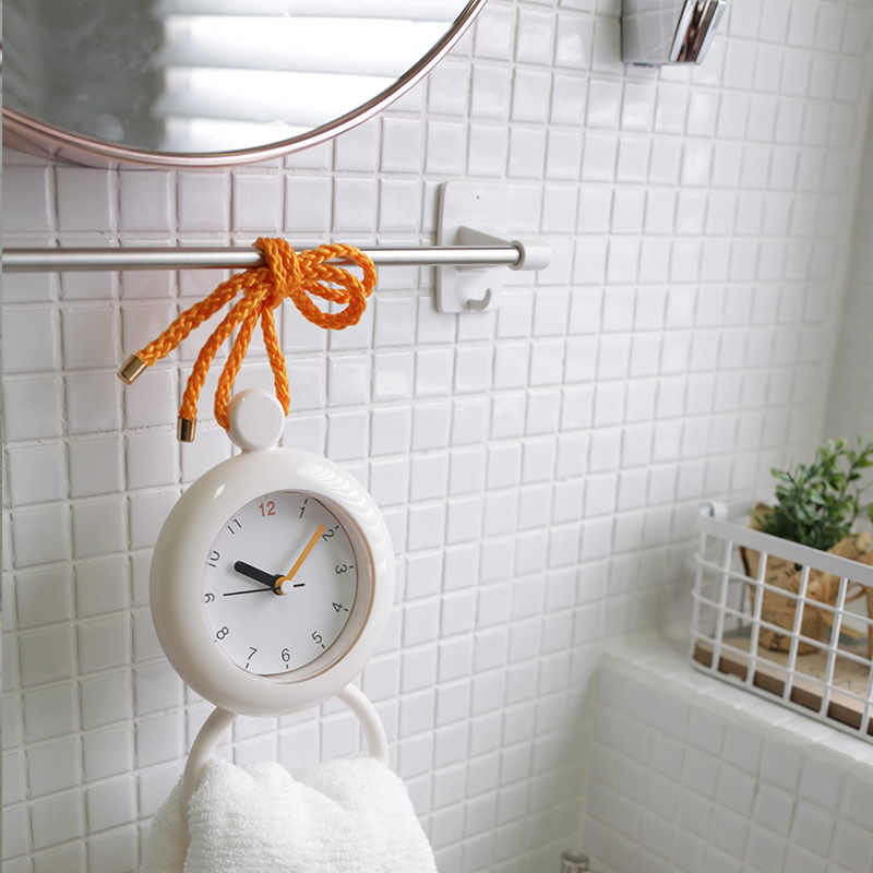 Bathroom Waterproof Clock With Hanging Hook