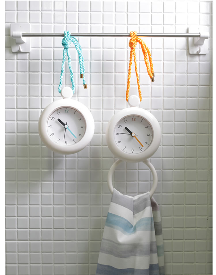 Bathroom Waterproof Clock With Hanging Hook