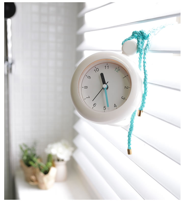 Bathroom Waterproof Clock With Hanging Hook