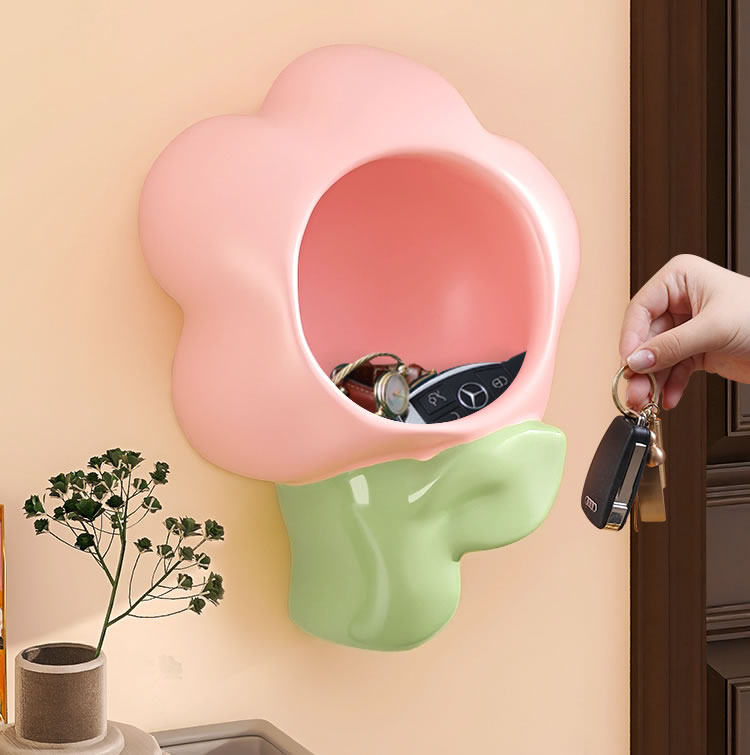 Home Organizing Flower Shaped Wall Storage Box