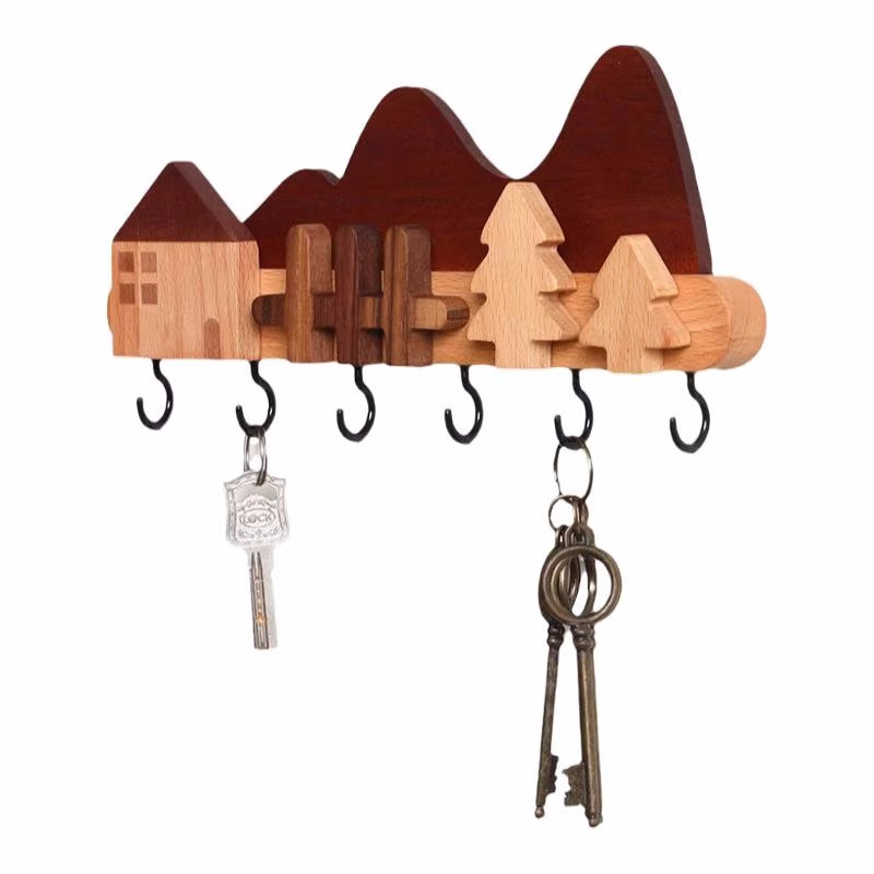 Rustic Wooden Small House Decorative Wall Hanging