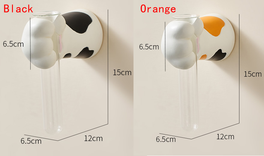 Wall-Mounted Cat Paw Decorative Test Tube Vase