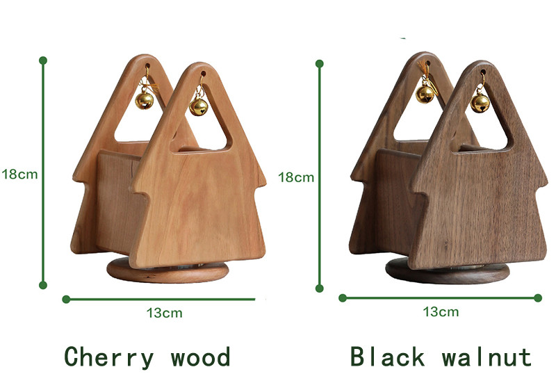 Wooden Christmas Tree Shaped Desktop Organizer Pen Holder