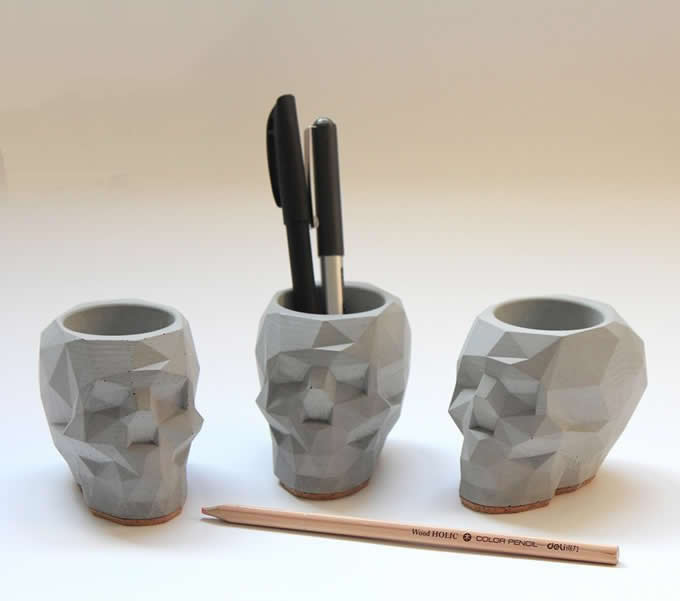 Concrete Transformers  Figurine Pen Holder/Desk Storage Organizer/ Flower Pot