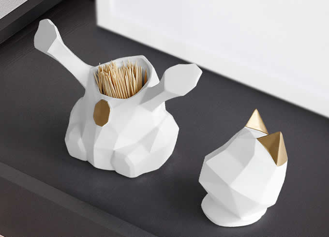 Cute Cat Resin Toothpick Holder  