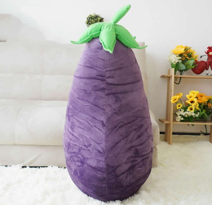 Eggplant Shaped Pillow Cushion Plush Stuffed
