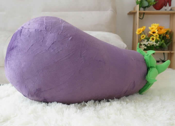 Eggplant Shaped Pillow Cushion Plush Stuffed