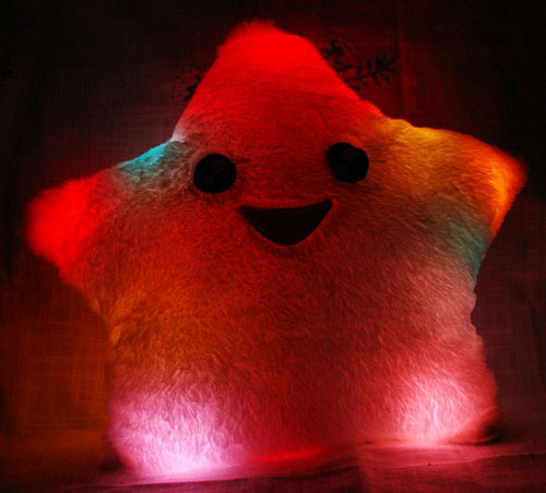 Colorful Lucky Star Glow Pillow-cool stuff
