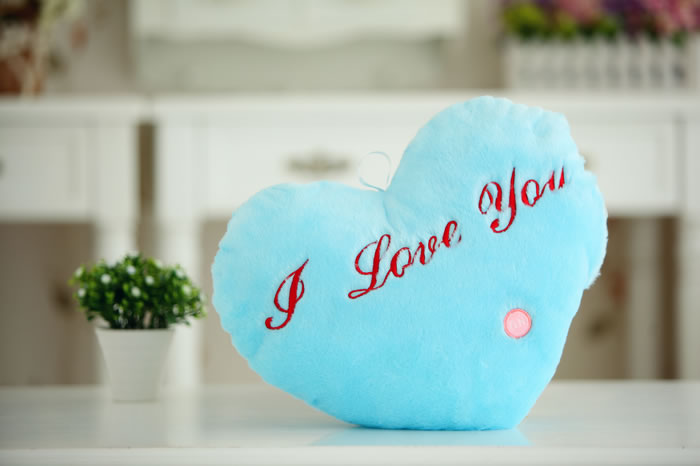 Luminous Love Heart-Shaped  Throw Pillow