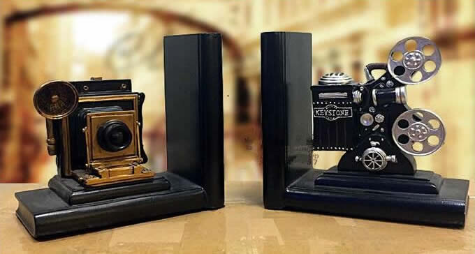 Retro Vintage Camera Bookends